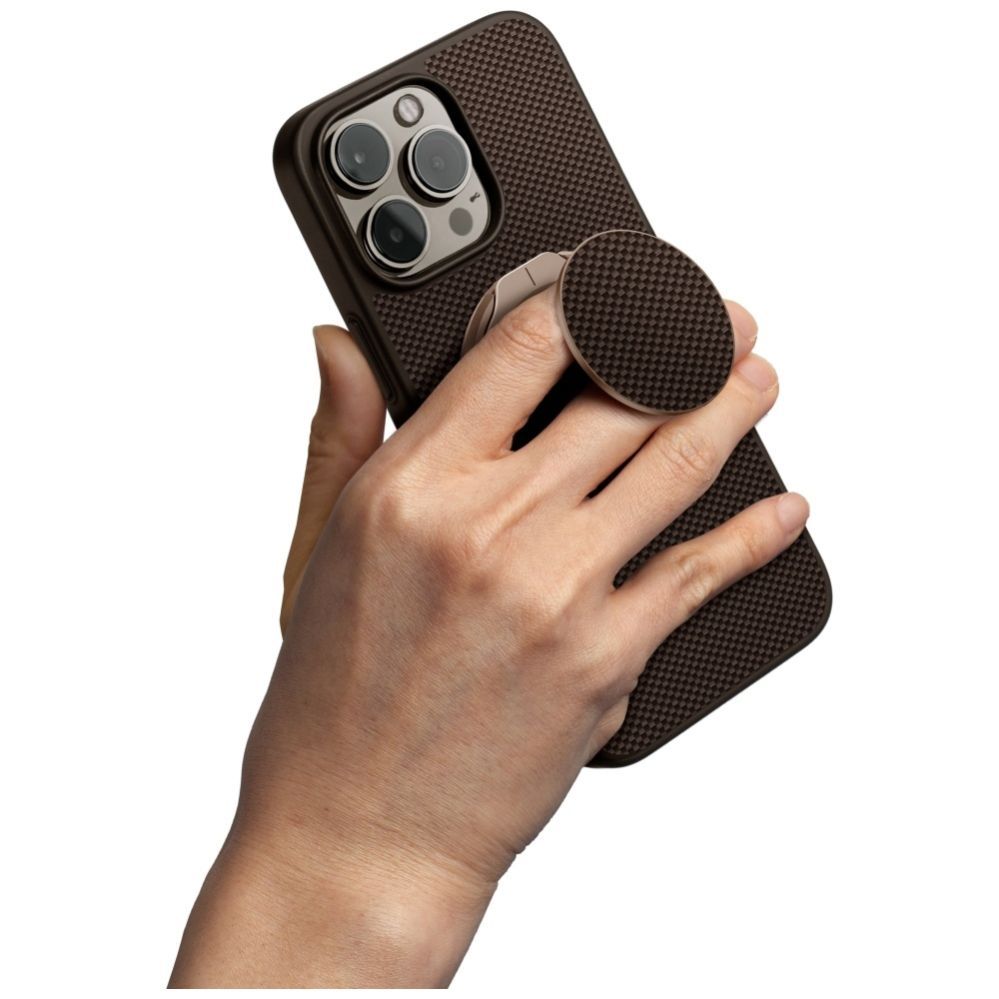 Citas preces UNIQ Uniq Keva Air Magclick Charging GripFit Case for iPhone 16 Pro - Brown