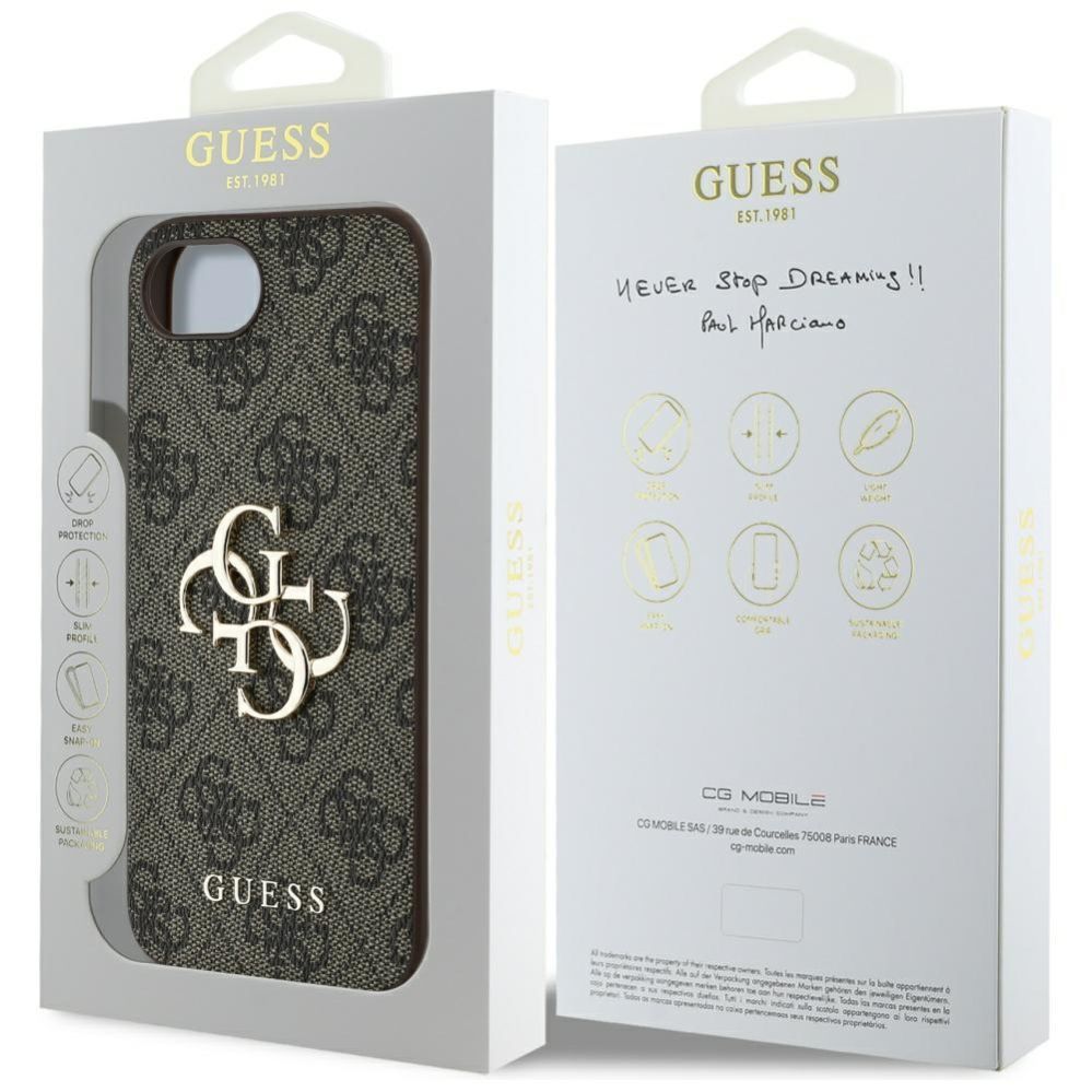 Muud kaubad Guess Guess 4G Big Logo Case for iPhone 16e - Brown