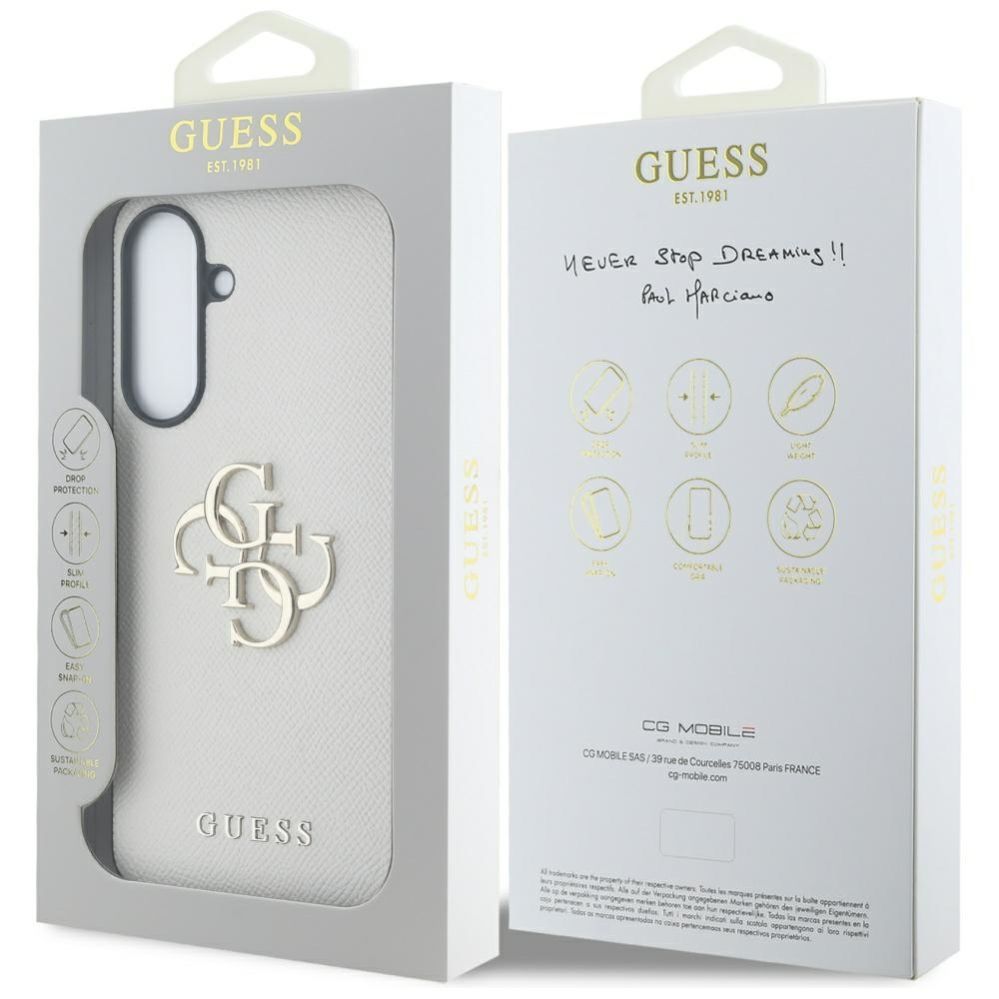 Muud kaubad Guess Guess Grained Big 4G Logo Small Classic Logo case for Samsung Galaxy A56 - beige