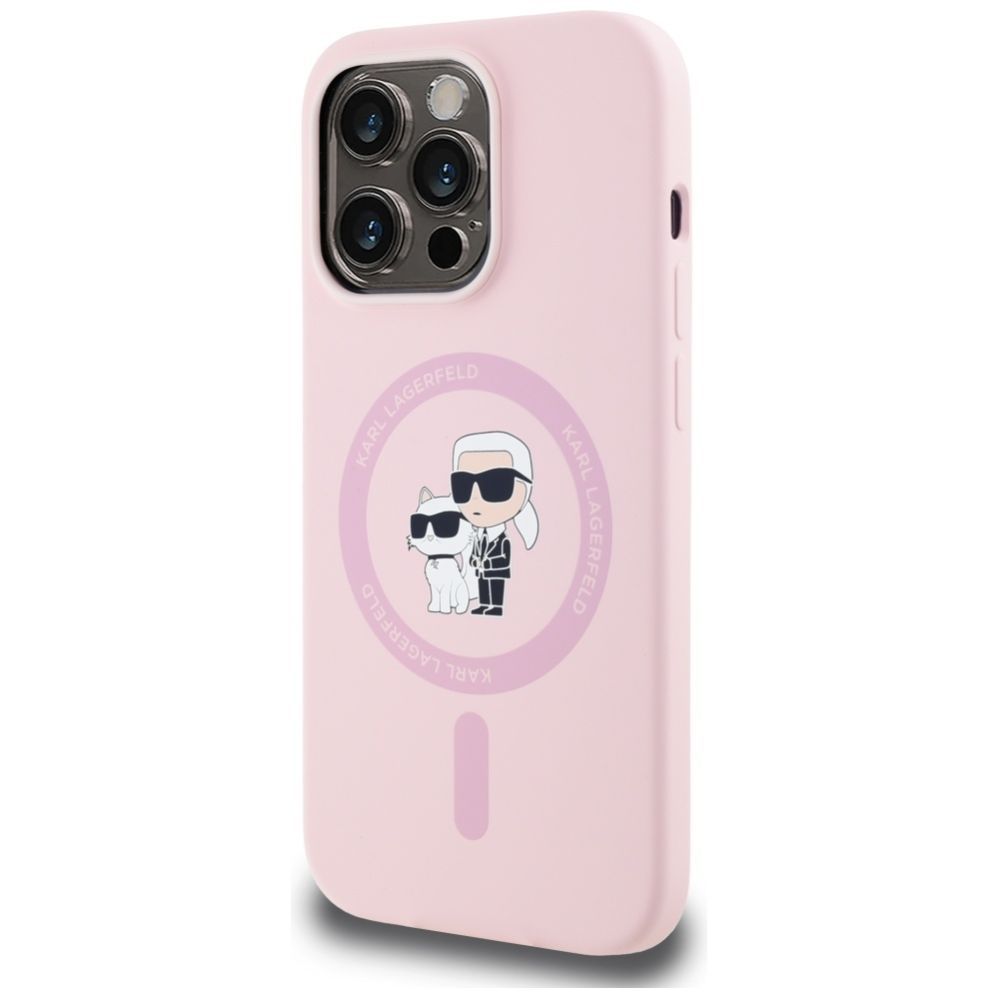 Other goods Karl Lagerfeld Karl Lagerfeld Silicone Karl&Choupette MagSafe iPhone 14 Pro Case - Pink