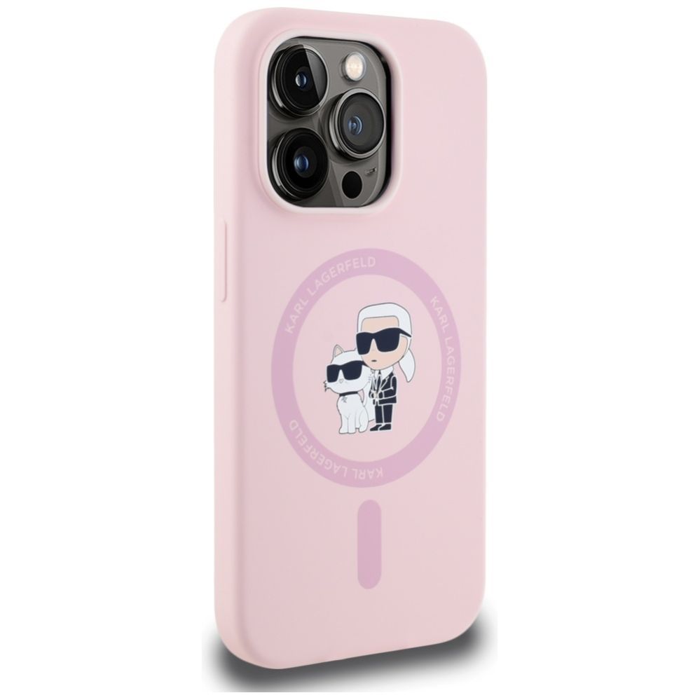 Other goods Karl Lagerfeld Karl Lagerfeld Silicone Karl&Choupette MagSafe iPhone 14 Pro Case - Pink