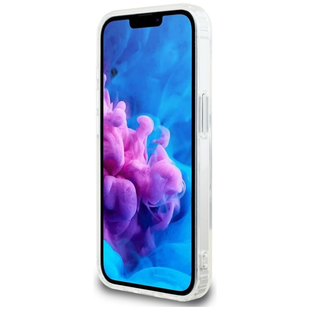 Citas preces Karl Lagerfeld Karl Lagerfeld IML Metal Karl & Choupette Heads MagSafe iPhone 16e Case - White