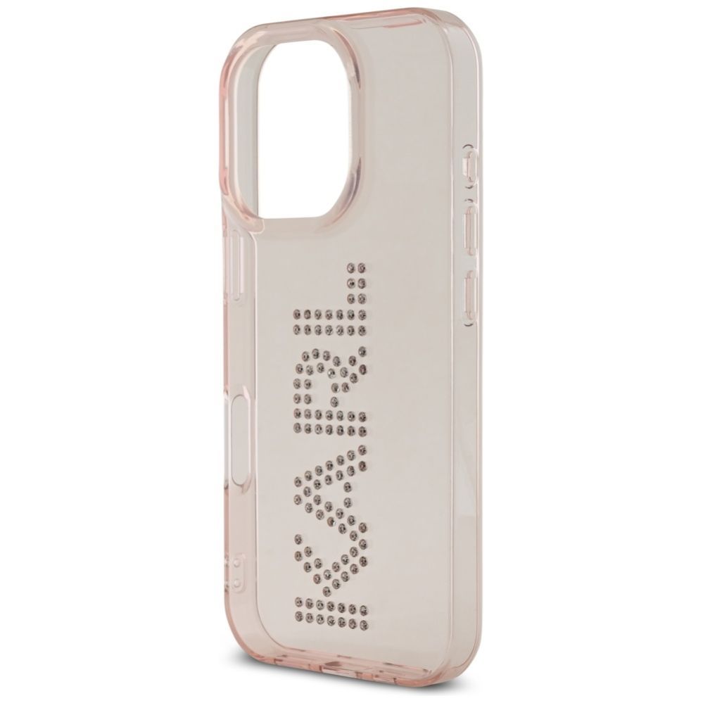 Kitos prekės Karl Lagerfeld Karl Lagerfeld IML Rhinestones Logo iPhone 16 Pro Case - Pink