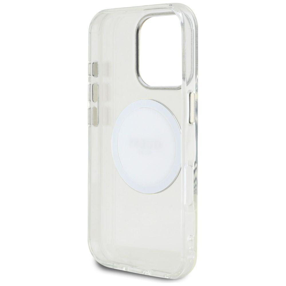 Muud kaubad Guess Guess IML Metal Colored Circle Classic Logo MagSafe case for iPhone 16 Pro - white