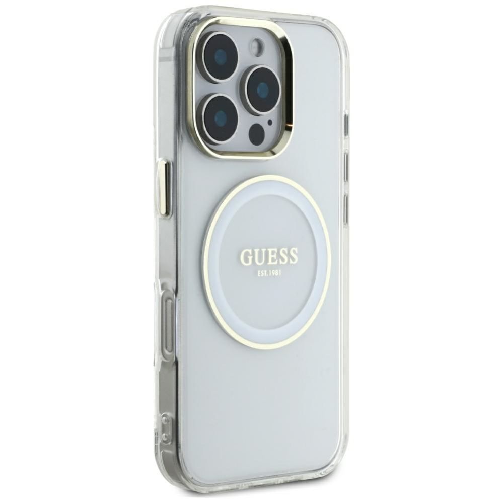 Other goods Guess Guess IML Metal Colored Circle Classic Logo MagSafe case for iPhone 16 Pro Max - white