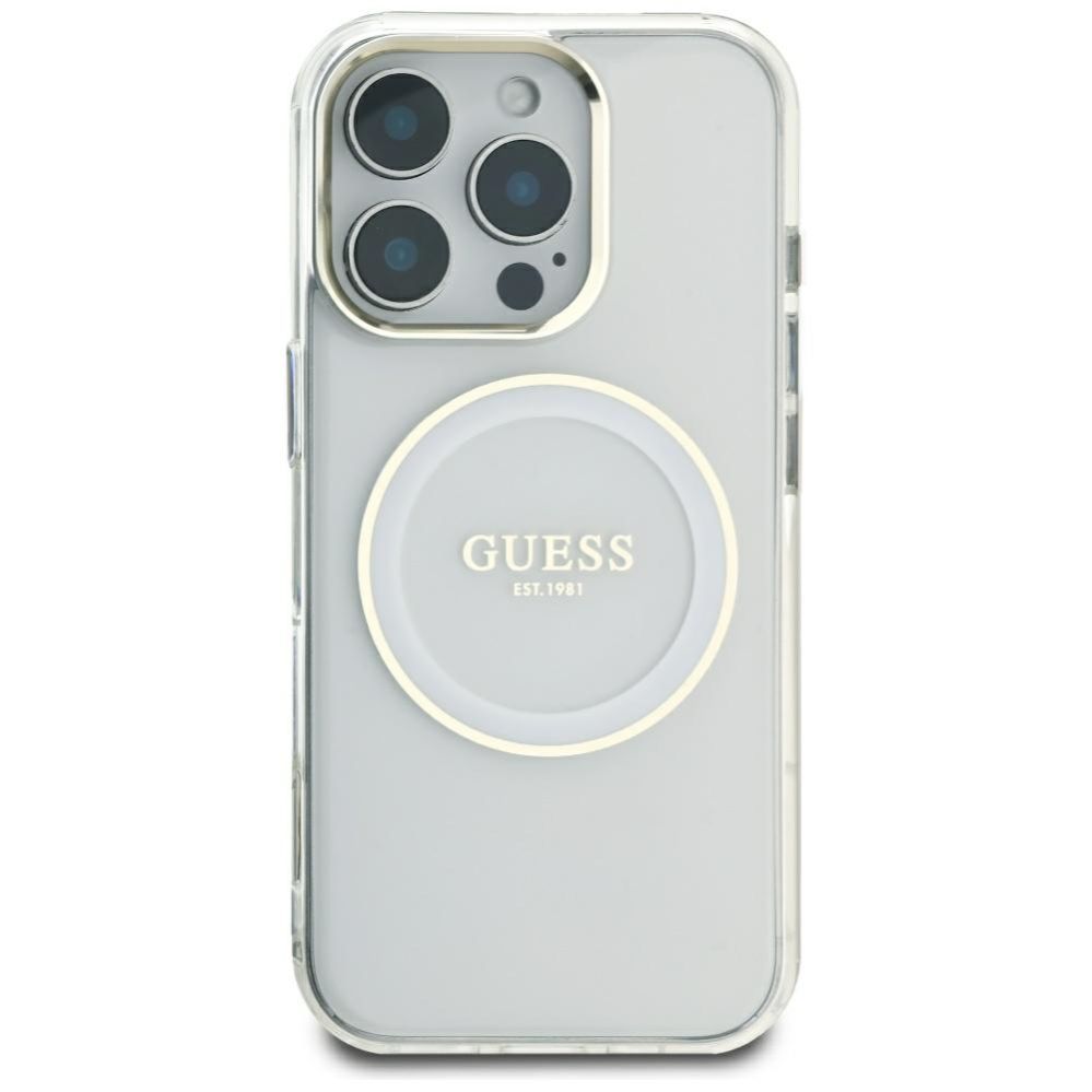 Other goods Guess Guess IML Metal Colored Circle Classic Logo MagSafe case for iPhone 16 Pro Max - white