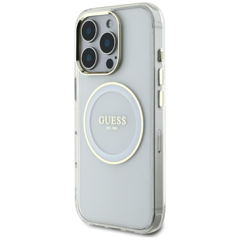 Other goods Guess Guess IML Metal Colored Circle Classic Logo MagSafe case for iPhone 16 Pro Max - white