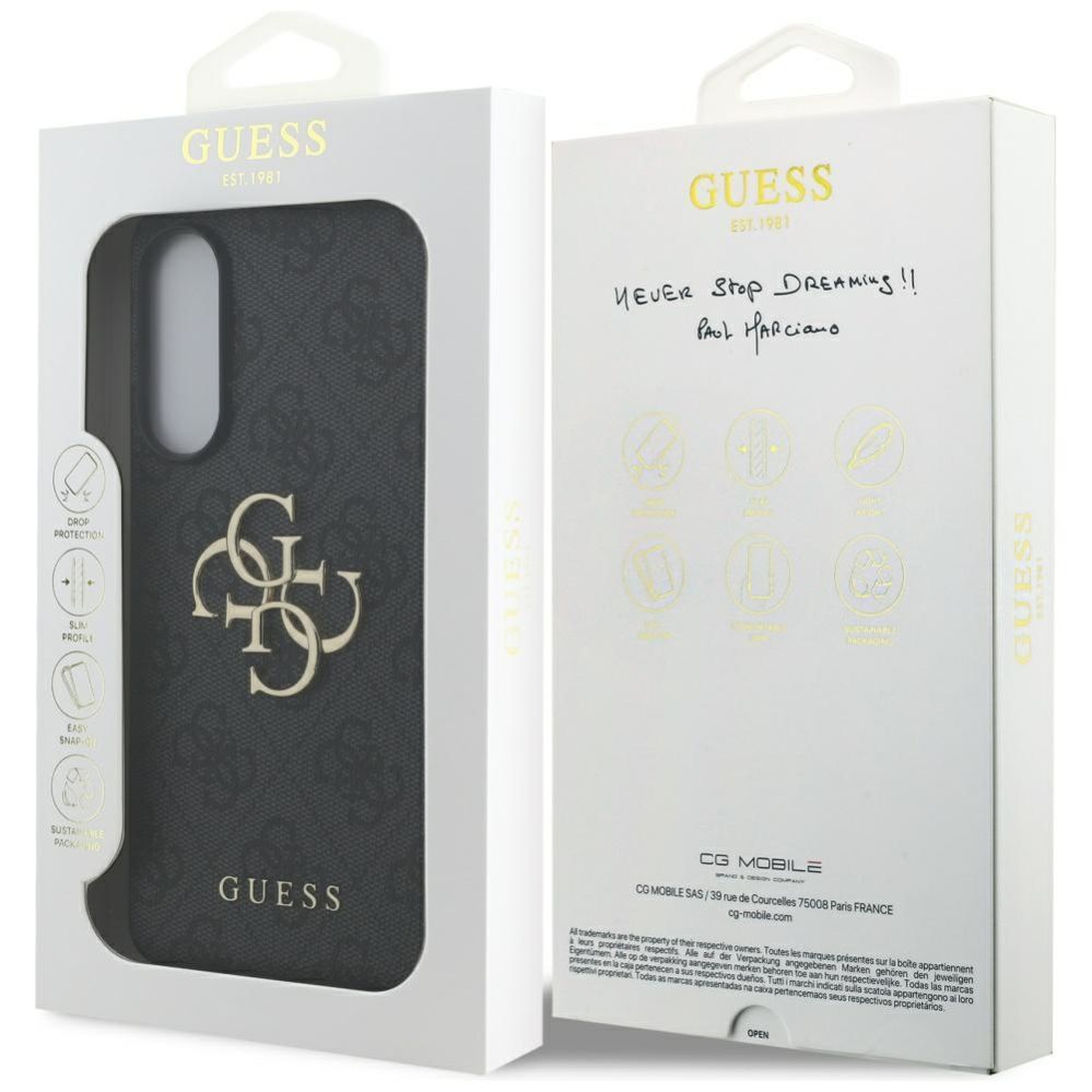 Citas preces Guess Guess Big 4G Logo Classic Logo case for Samsung Galaxy S25 Edge - black