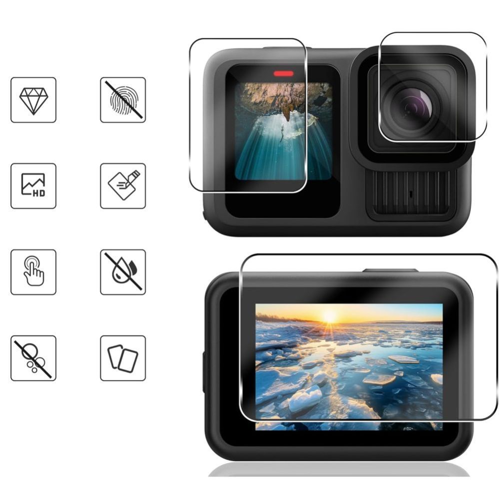 Other goods Tech-Protect Tech-Protect Glass Fit+ 2-pack tempered glass for GoPro Hero 9 / 10 / 11 / 12 - transparent