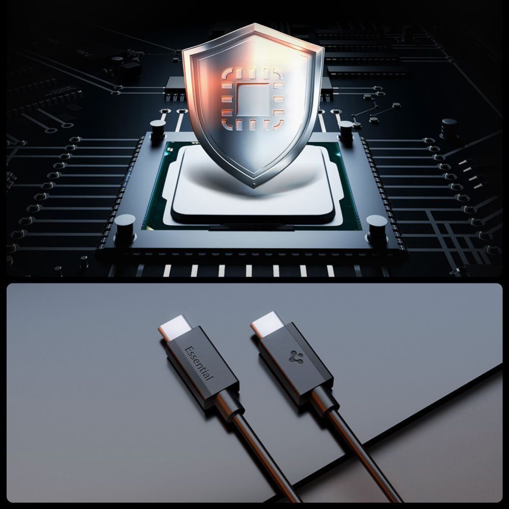 Citas preces Spigen Spigen EB6010CC USB-C 60W Cable 100 cm - Black