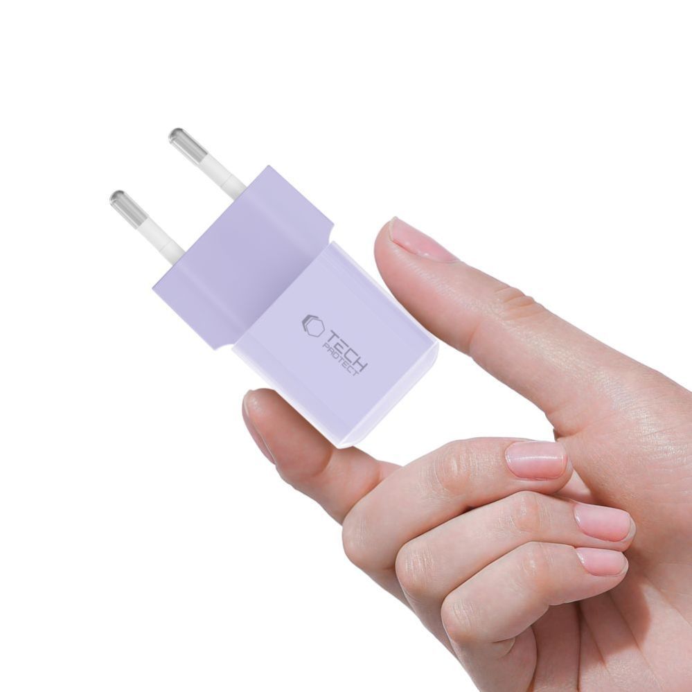 Other goods Tech-Protect Tech-Protect NCM25 USB-C PD 25W Wall Charger - Purple