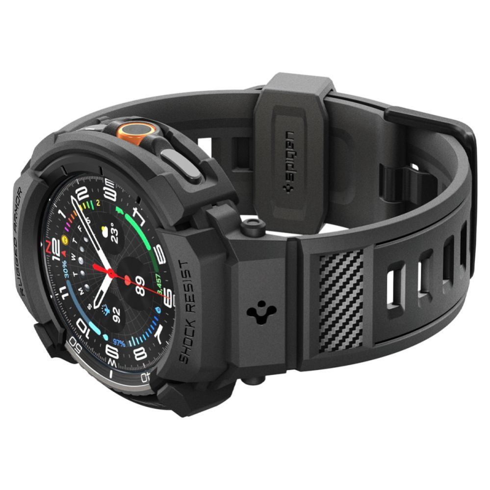 Citas preces Spigen Spigen Rugged Armor Pro Strap for Samsung Galaxy Watch 8 Classic 46mm - Matte Black