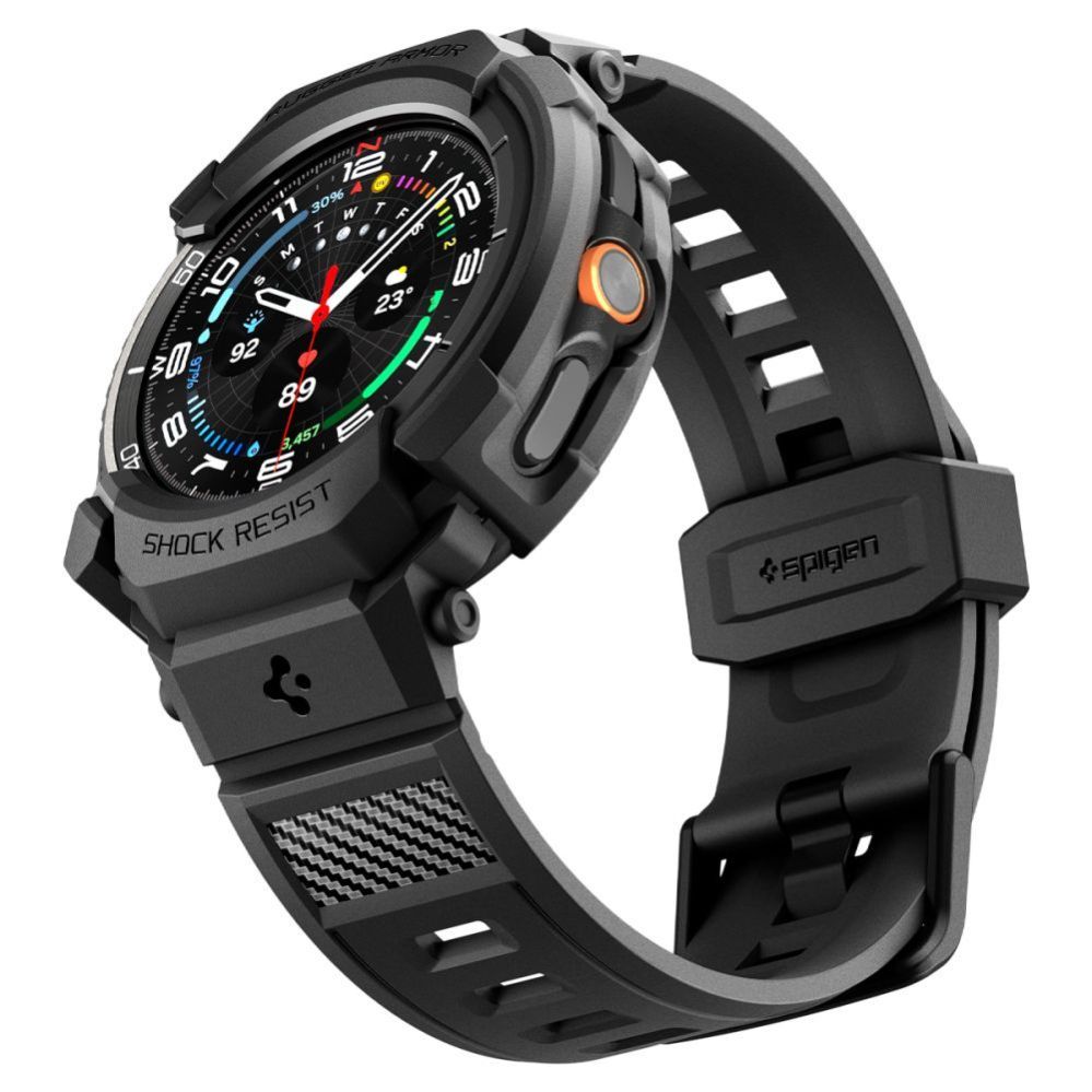 Citas preces Spigen Spigen Rugged Armor Pro Strap for Samsung Galaxy Watch 8 Classic 46mm - Matte Black