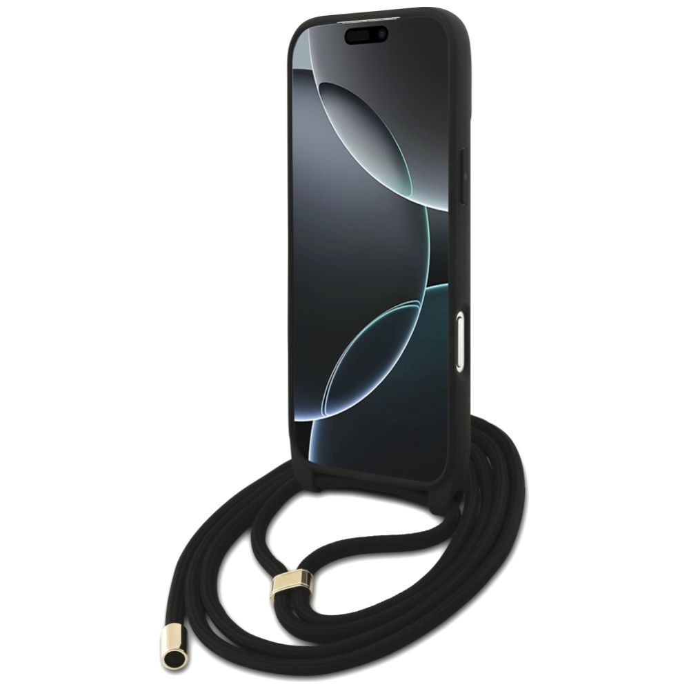 Citas preces Guess Guess 4G Big Logo Cord Stap Crossbody Case for iPhone 17 Pro Max - Brown