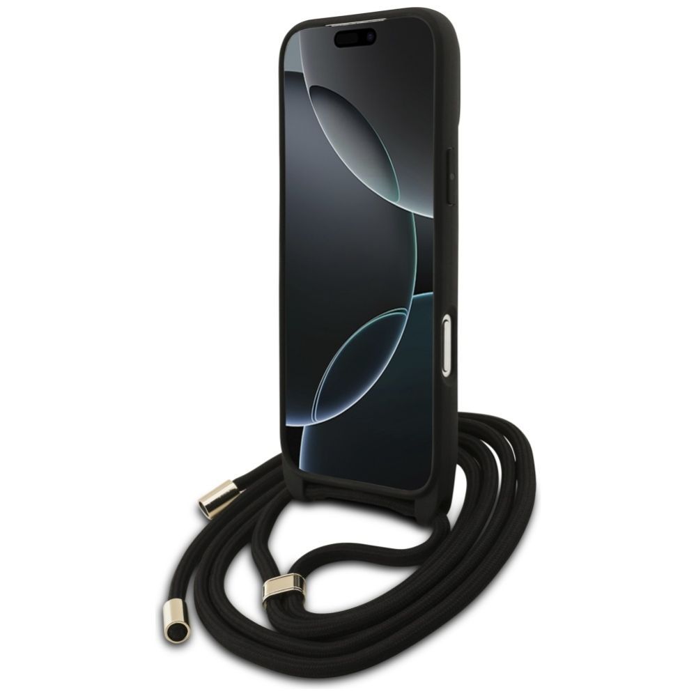 Muud kaubad Guess Guess 4G Big Logo Cord Stap Crossbody Case for iPhone 17 Pro Max - Black