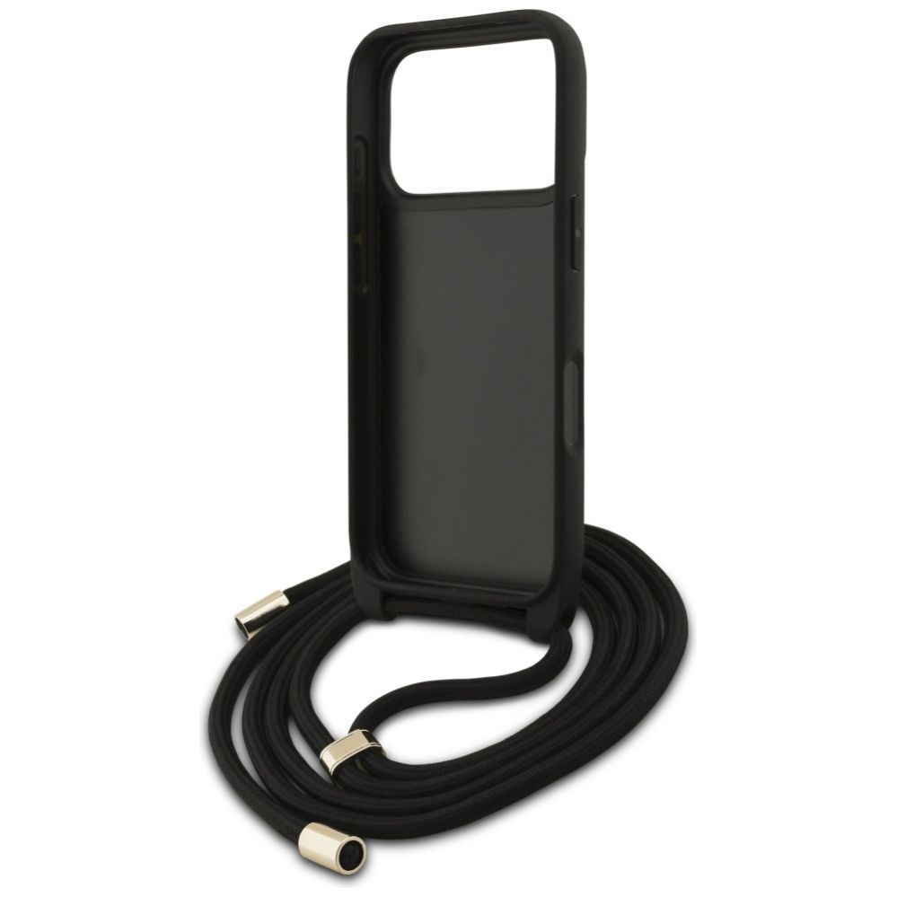 Muud kaubad Guess Guess 4G Big Logo Cord Stap Crossbody Case for iPhone 17 Pro Max - Black