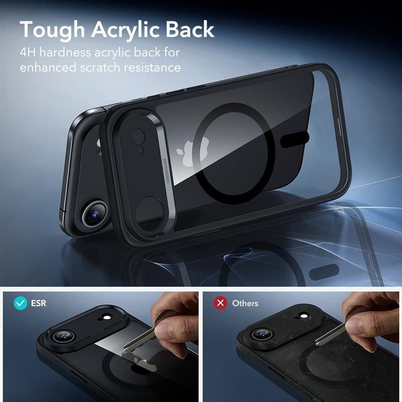 Citas preces ESR ESR Classic Hybrid MagSafe + Tempered Glass Set for iPhone 17 Air - Clear Black