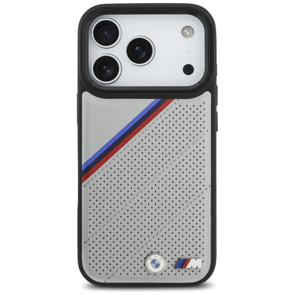 Muud kaubad BMW BMW M Tricolor Metal Logo MagSafe Case for iPhone 17 Pro - Gray