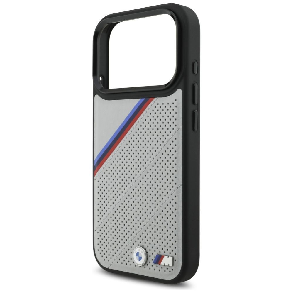 Muud kaubad BMW BMW M Tricolor Metal Logo MagSafe Case for iPhone 17 Pro - Gray