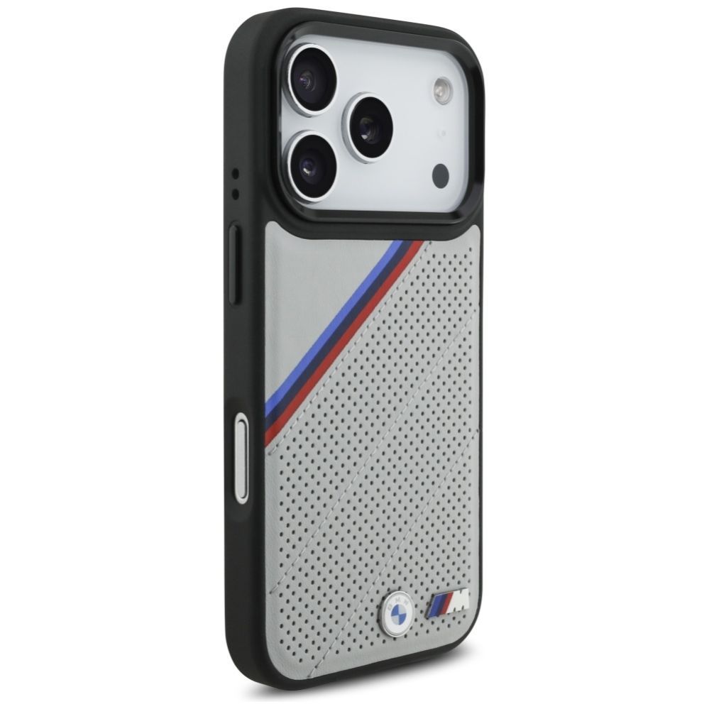 Muud kaubad BMW BMW M Tricolor Metal Logo MagSafe Case for iPhone 17 Pro - Gray