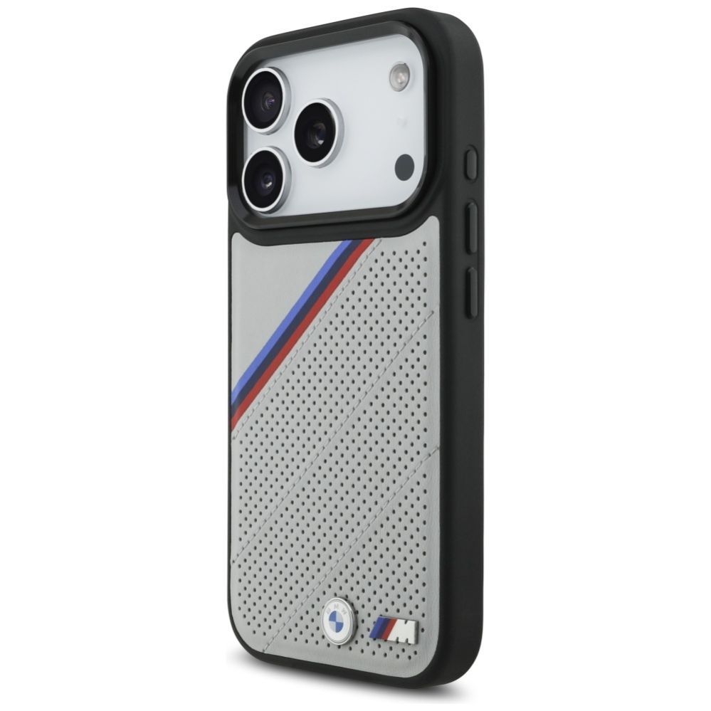 Muud kaubad BMW BMW M Tricolor Metal Logo MagSafe Case for iPhone 17 Pro - Gray