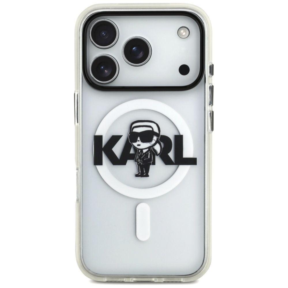 Citas preces Karl Lagerfeld Karl Lagerfeld IML Karl Sketch Logo MagSafe Case for iPhone 17 Pro - Transparent