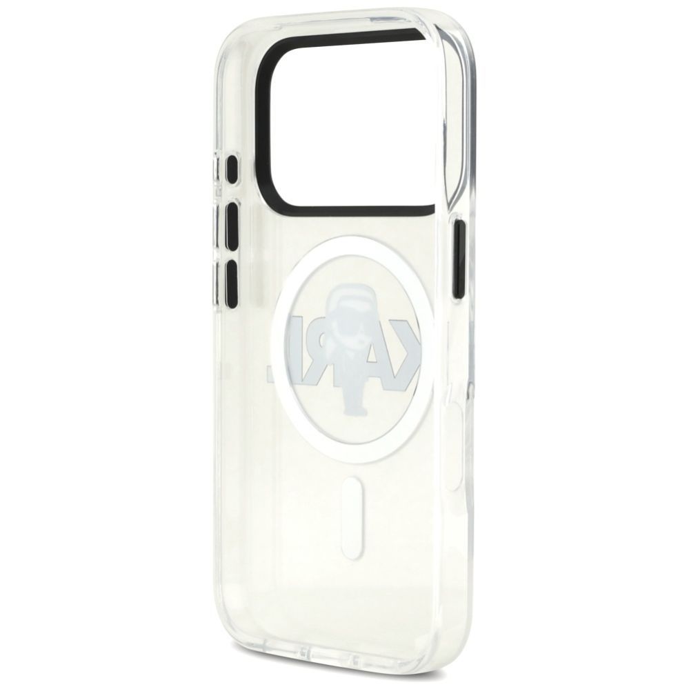 Citas preces Karl Lagerfeld Karl Lagerfeld IML Karl Sketch Logo MagSafe Case for iPhone 17 Pro - Transparent