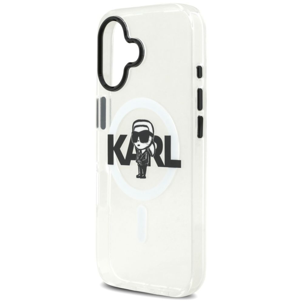 Citas preces Karl Lagerfeld Karl Lagerfeld IML Karl Sketch Logo MagSafe Case for iPhone 17 - Transparent