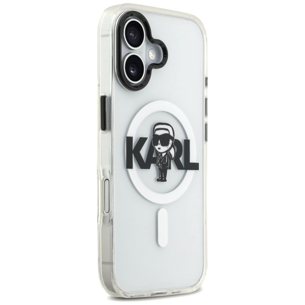 Citas preces Karl Lagerfeld Karl Lagerfeld IML Karl Sketch Logo MagSafe Case for iPhone 17 - Transparent