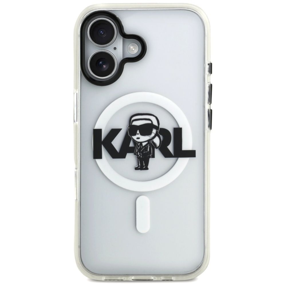 Citas preces Karl Lagerfeld Karl Lagerfeld IML Karl Sketch Logo MagSafe Case for iPhone 17 - Transparent