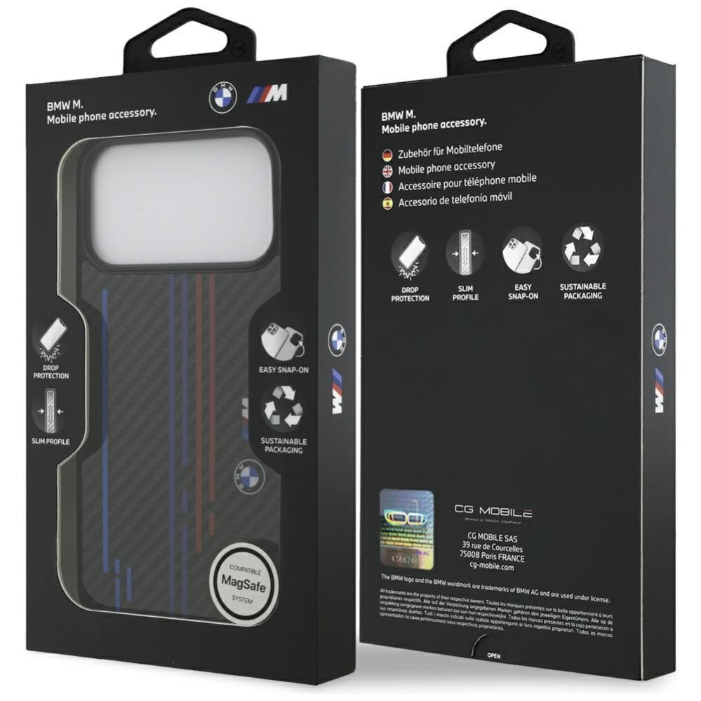 Muud kaubad BMW BMW M Kevlar Lines & Logo MagSafe Case for iPhone 17 Pro Max - Black