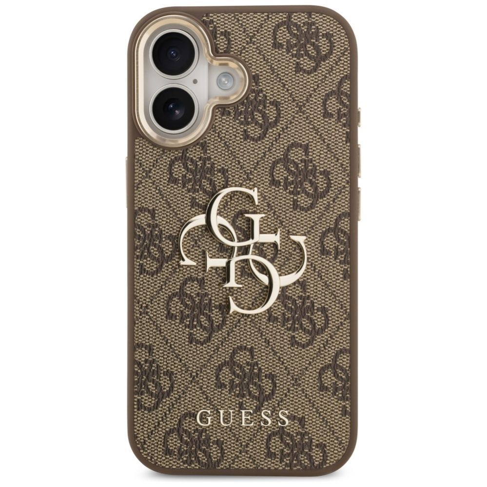 Muud kaubad Guess Guess 4G Big 4G Classic Logo Case for iPhone 17 - Brown and Gold