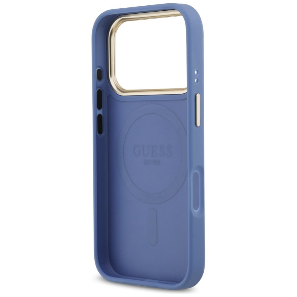 Citas preces Guess Guess 4G Stripe MagSafe Case for iPhone 17 Pro - Blue