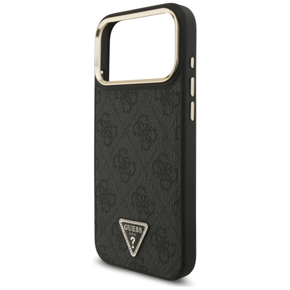 Muud kaubad Guess Guess 4G Triangle Logo MagSafe Case for iPhone 17 Pro Max - Black and Gold
