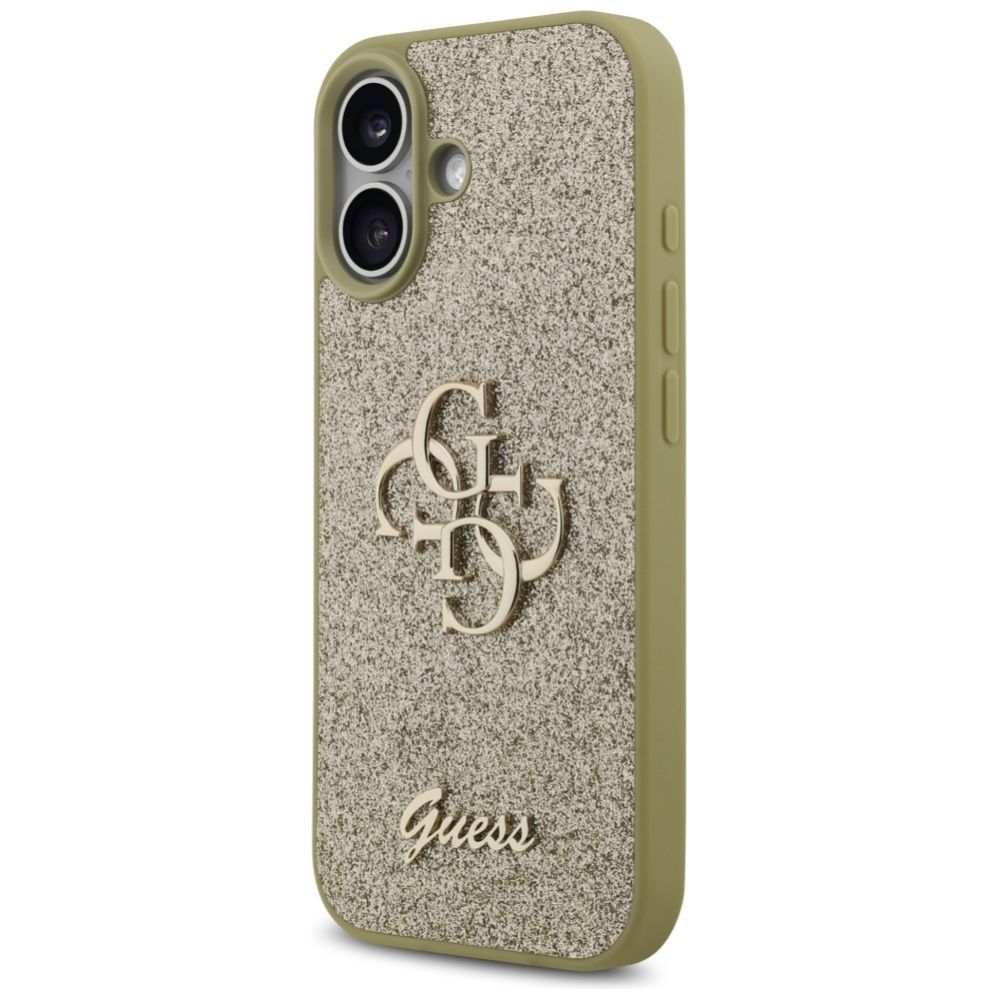Citas preces Guess Guess Fixed Glitter Big 4G case for iPhone 17 - gold