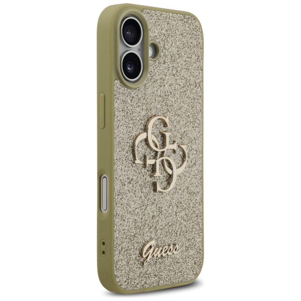 Citas preces Guess Guess Fixed Glitter Big 4G case for iPhone 17 - gold