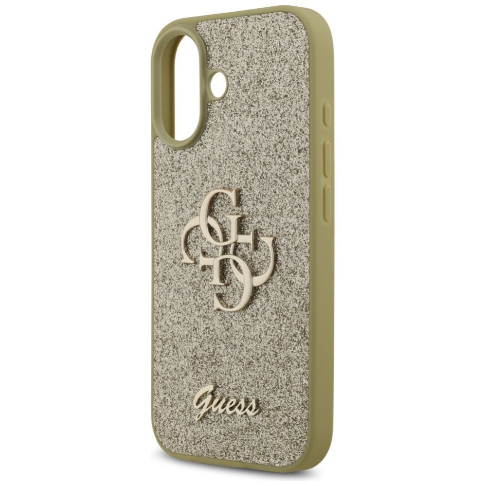 Citas preces Guess Guess Fixed Glitter Big 4G case for iPhone 17 - gold