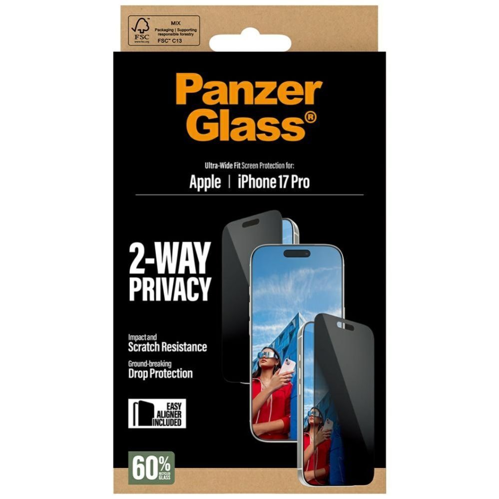 Citas preces Panzer Glass PanzerGlass Ultra-Wide Fit EasyAligner Privacy Glass for iPhone 17 Pro