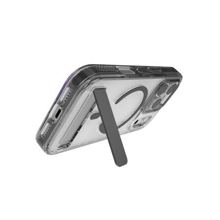 Citas preces Zagg ZAGG Santa Cruz Snap KS MagSafe Case with Stand for iPhone 17 Pro - Clear and Black