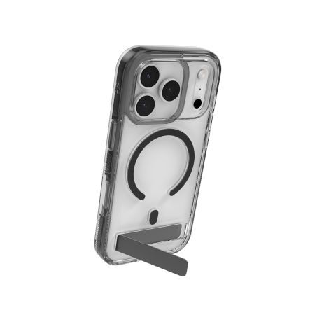 Citas preces Zagg ZAGG Santa Cruz Snap KS MagSafe Case with Stand for iPhone 17 Pro - Clear and Black
