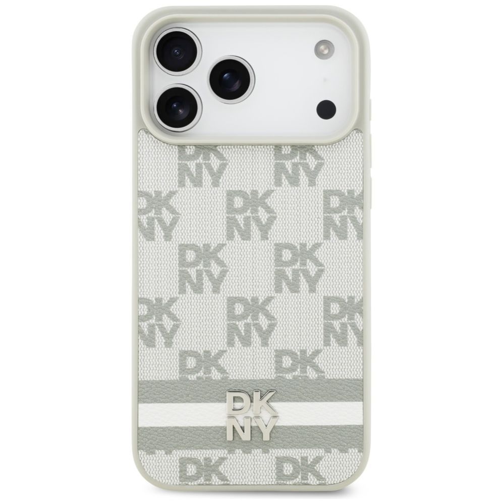 Muud kaubad DKNY DKNY Checkered with Printed Stripes Case for iPhone 17 Pro Max - Beige