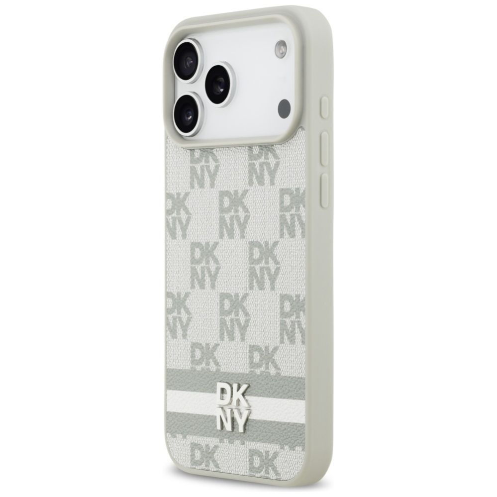 Muud kaubad DKNY DKNY Checkered with Printed Stripes Case for iPhone 17 Pro Max - Beige