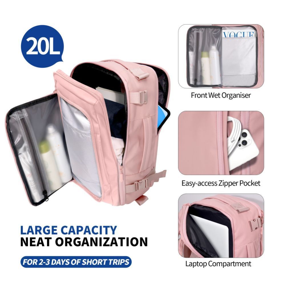 Other goods Tech-Protect Tech-Protect Defender S50 Backpack for Ryanair & Wizzar, 20L Laptop - Pink