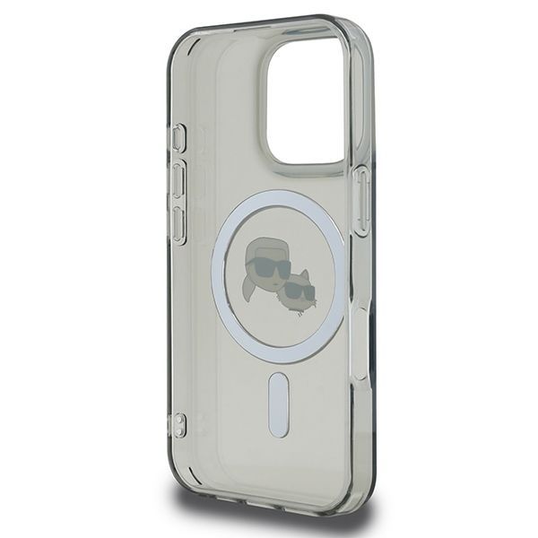 Citas preces Karl Lagerfeld Karl Lagerfeld IML Metal Karl&Choupette Head MagSafe Case for iPhone 16 Pro - Black