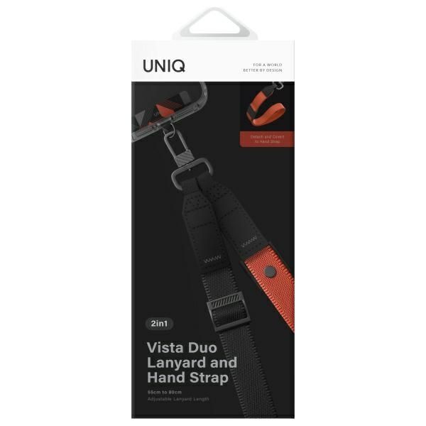 Other goods UNIQ Uniq Vista 2-in-1 phone lanyard - black and orange