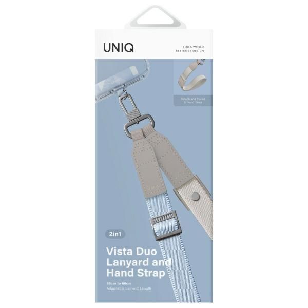 Muud kaubad UNIQ Uniq Vista 2-in-1 phone lanyard - blue and beige