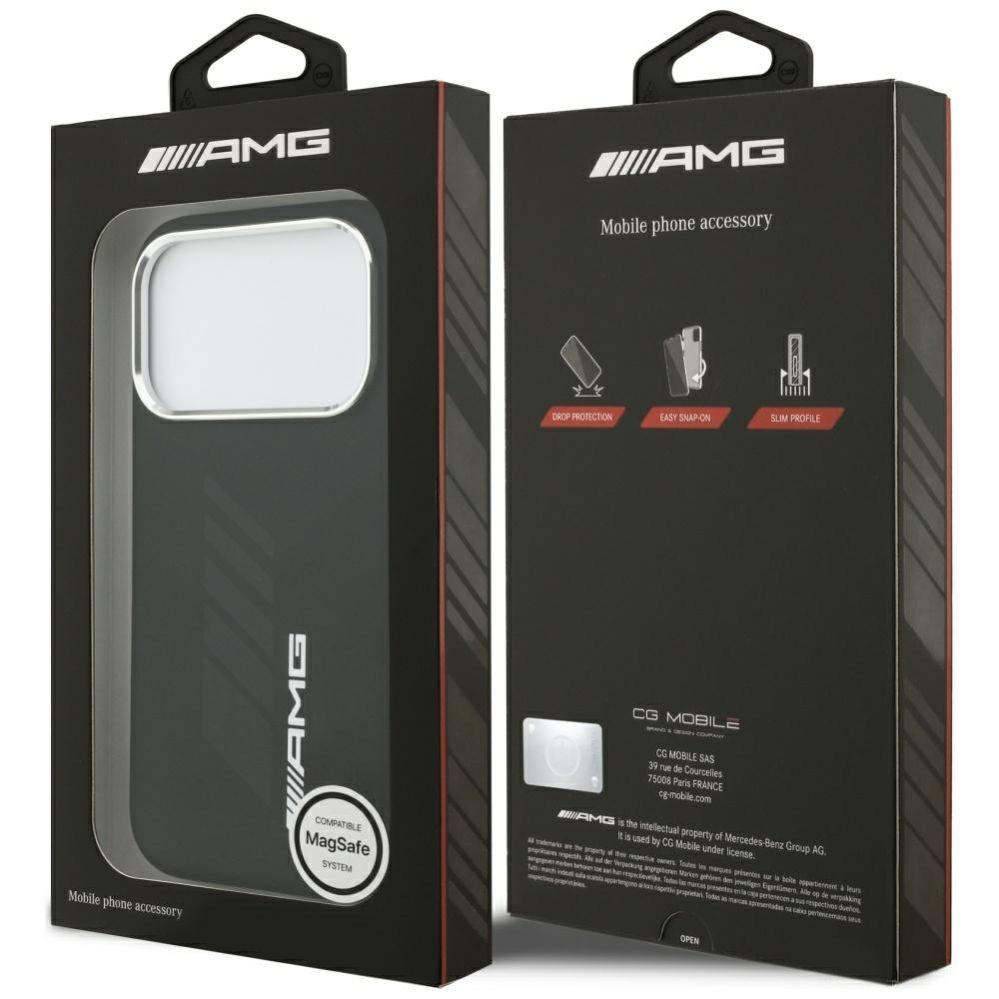 Citas preces Mercedes-Benz AMG Silicone Oversize Rhombs MagSafe Case for iPhone 17 Pro - Black