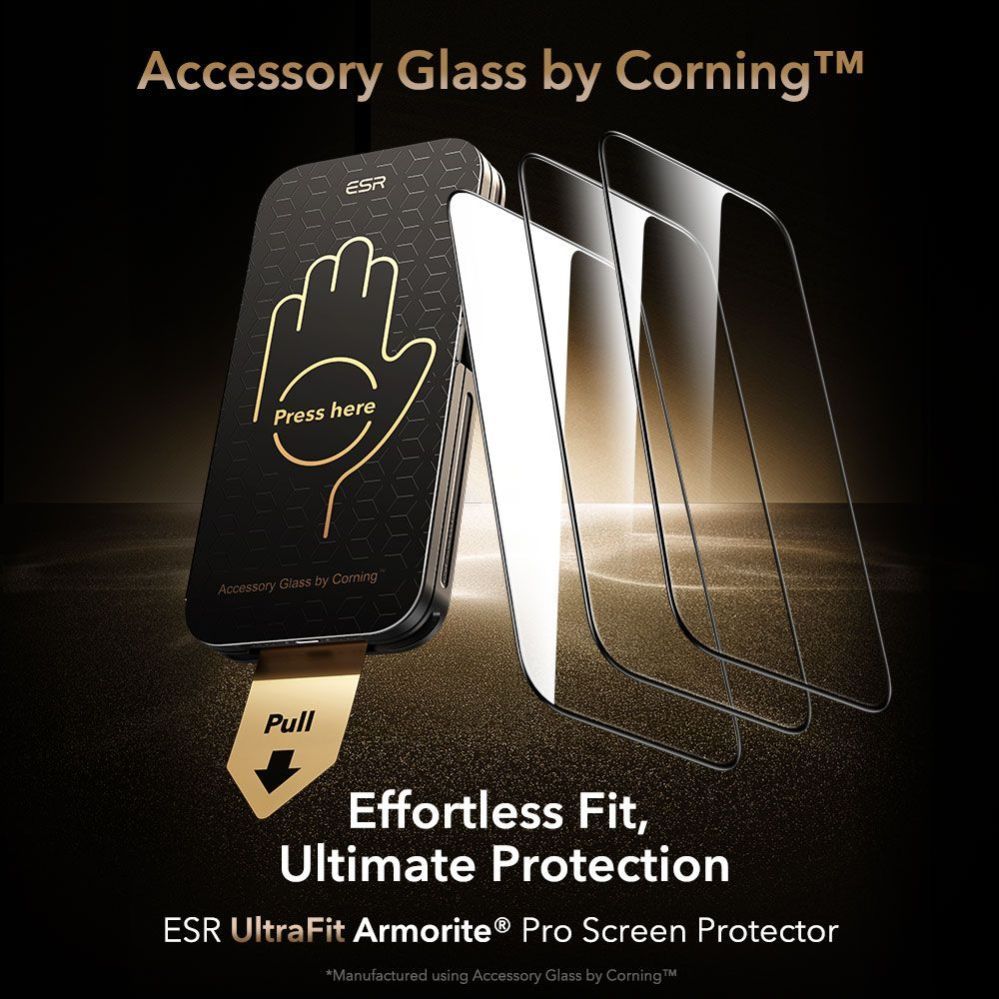 Muud kaubad ESR ESR UltraFit Armorite Pro Tempered Glass for iPhone 16 Pro / 17 - Transparent