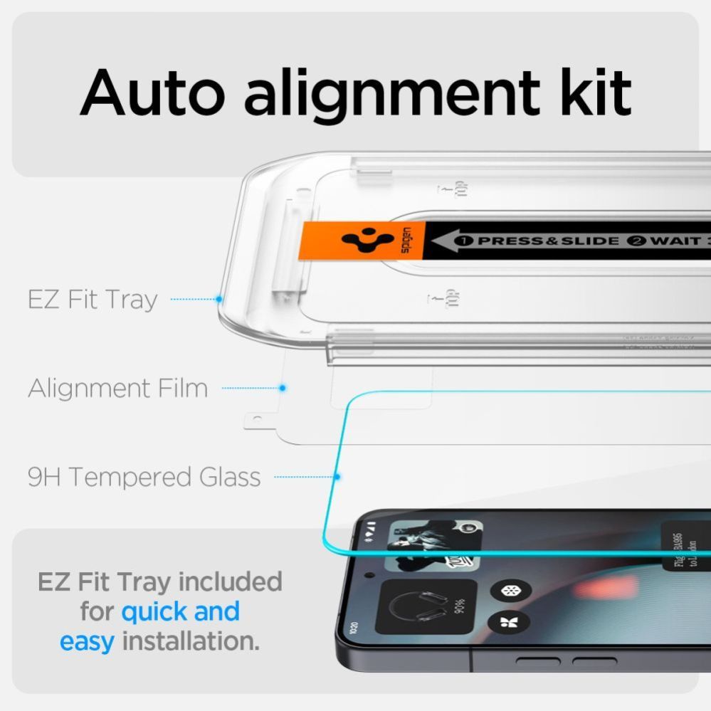 Citas preces Spigen Spigen Glas.TR EZ Fit Tempered Glass 2-pack for Nothing Phone 3 - Transparent