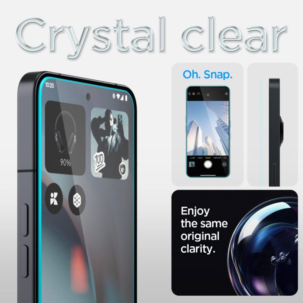 Citas preces Spigen Spigen Glas.TR EZ Fit Tempered Glass 2-pack for Nothing Phone 3 - Transparent